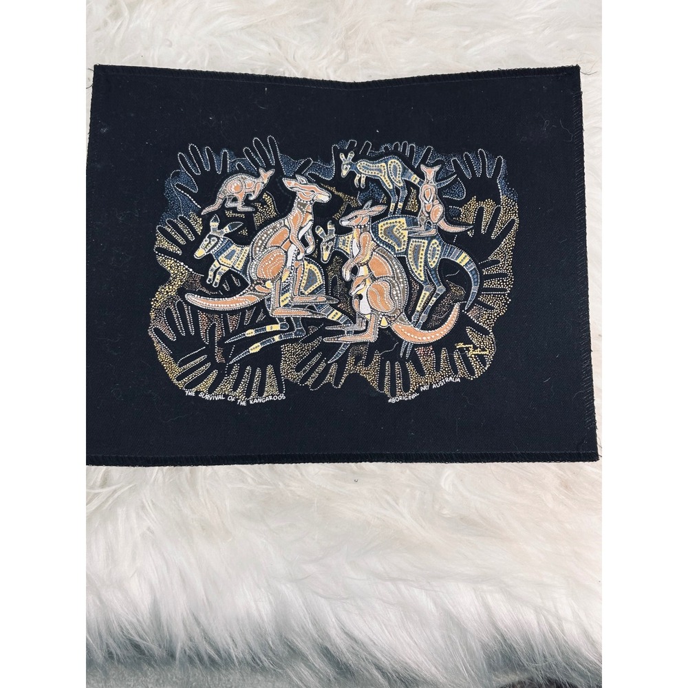 Aboriginal Art Australia The Survival of the Kangaroos Fabric Panel‎ Gooses Art